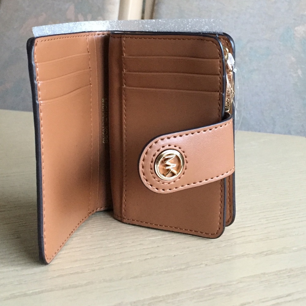 Michael Kors Brown Acorn Compact Wallet - Picture 4 of 8